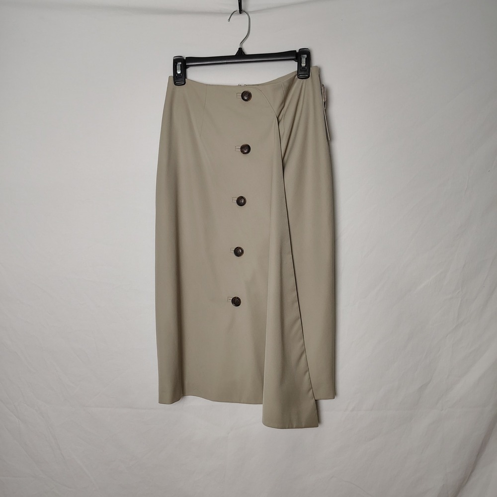 Antonio Melani Womens Gracie Skirt Light Cargo Green‎ Button Front Midi
